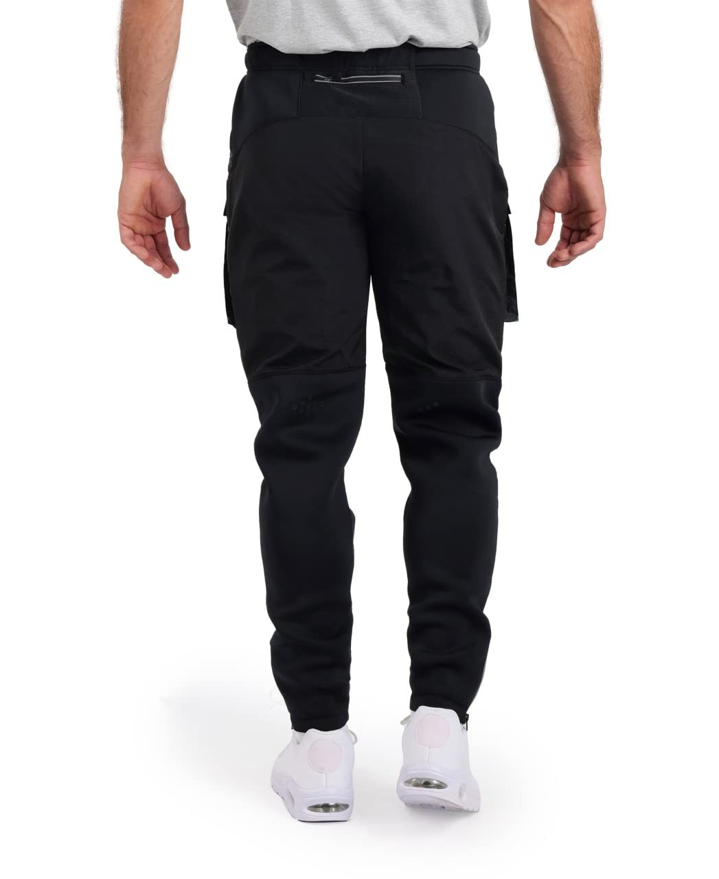 ARENA Men's Team Half-Quilted Tech Cargo Water Repellent Pant, Black, Small