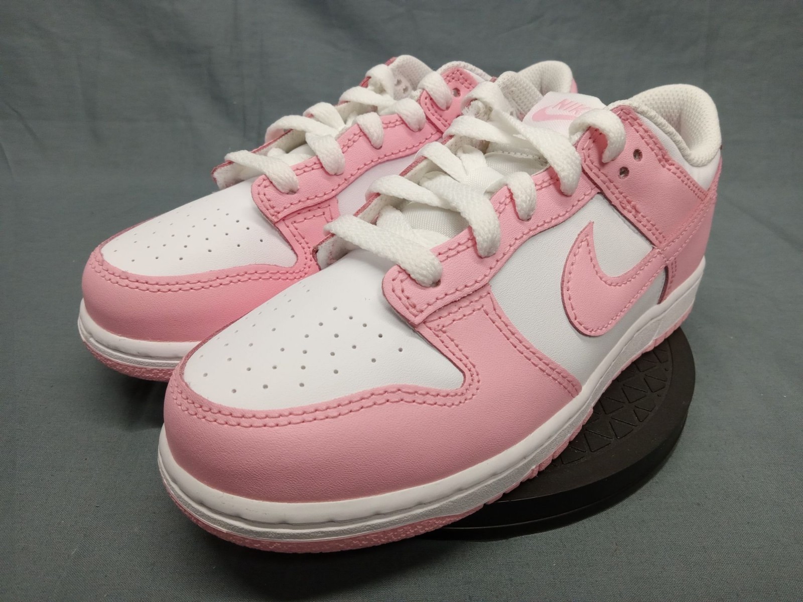 Nike Dunk Low (PSE) Sneakers White Soft Pink Girls Size 3Y NEW NO BOX!