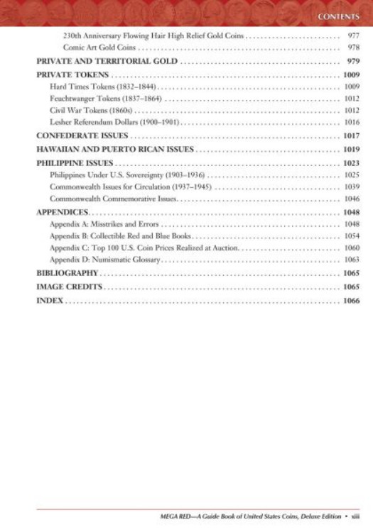 Mega Red A Guide Book of United States Coins Deluxe 10th Edition Softcover