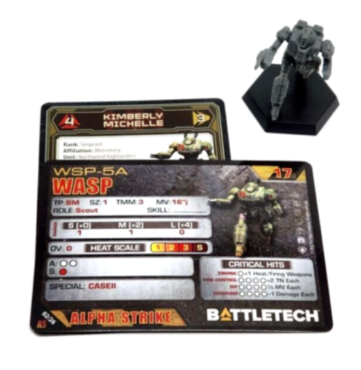 Battletech Wasp Mech + Pilot Cards Alpha Strike Box Set Inner Sphere