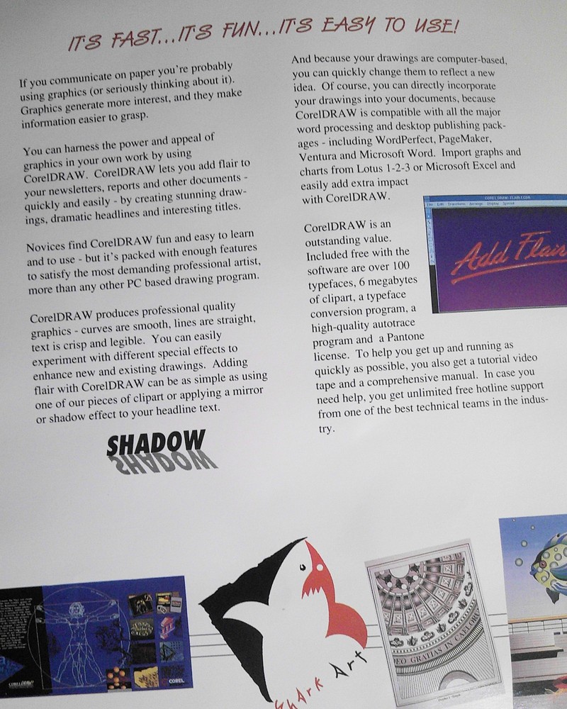 Add Flair! CorelDRAW! Brochure, 1990
