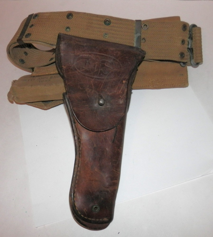 WWII M 1911 Belt & Rig M99 Pouch / First Aid Pouch with Tin