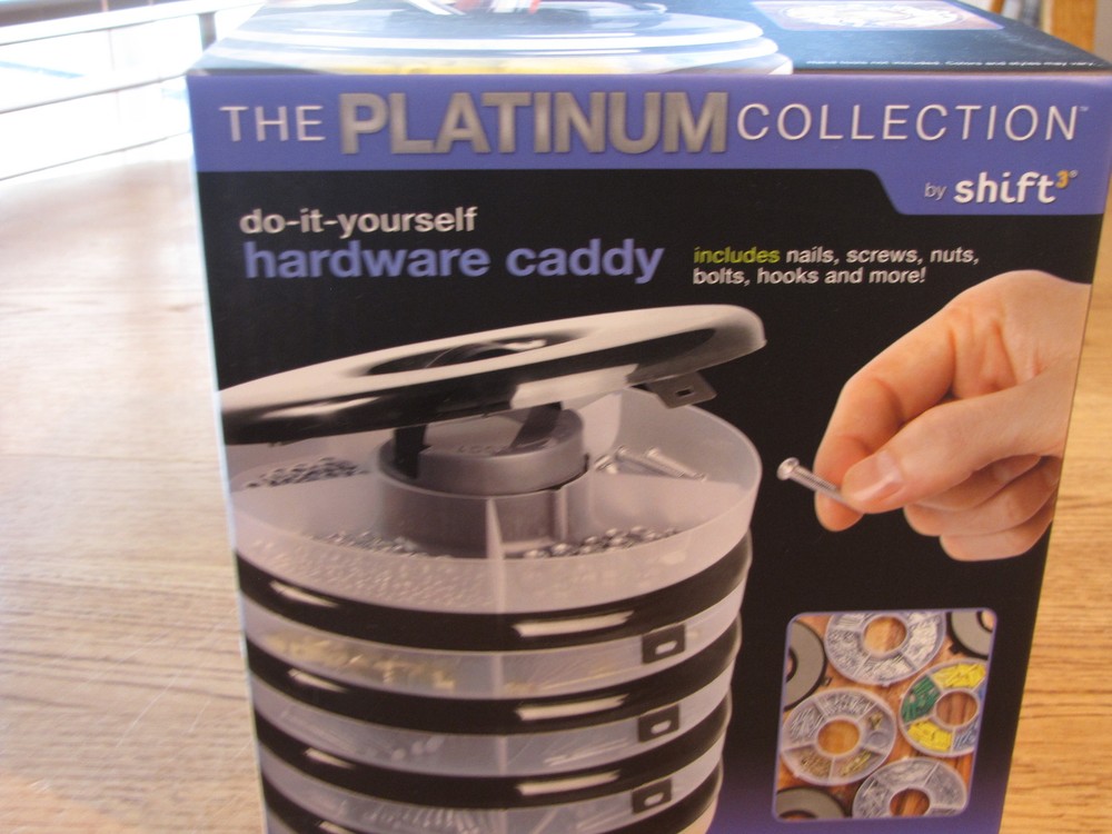 Platinum collection shift do it yourself hardware caddy with nails screws nuts