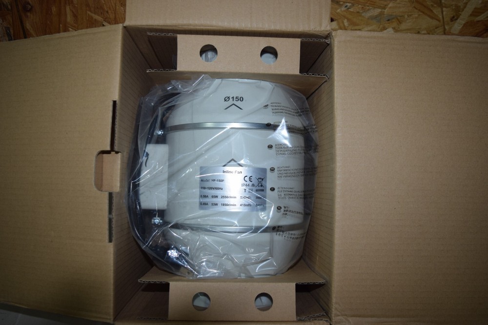Hon & Guan Inline Duct Fan 6" High Effeciency HF-150P