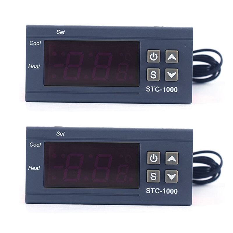 2pcs STC-1000 AC 110V-220V Digital Temperature Controller Thermostat With Sensor
