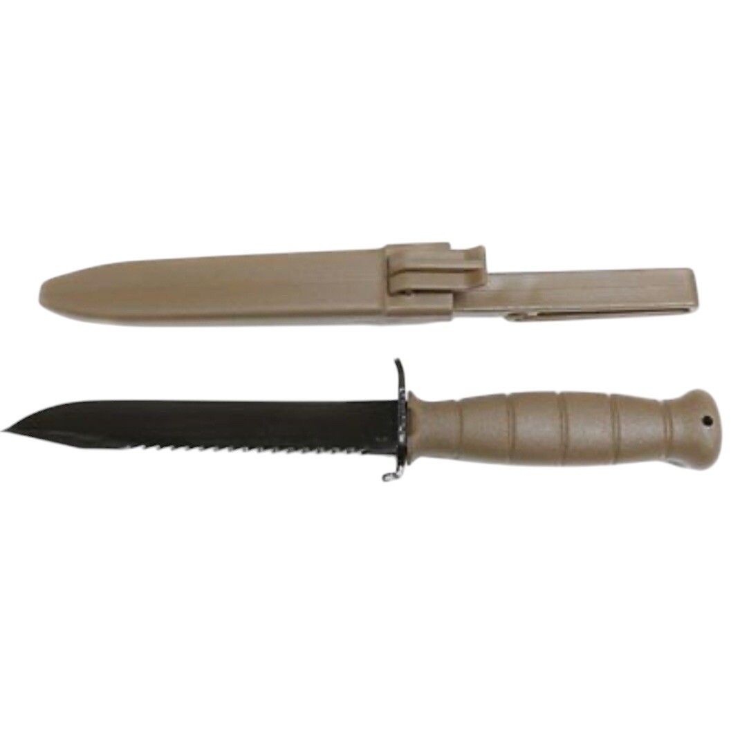 GLOCK Field Fixed Blade Survival Knife w/ Saw & Sheath, Flat Dark Earth KD039179