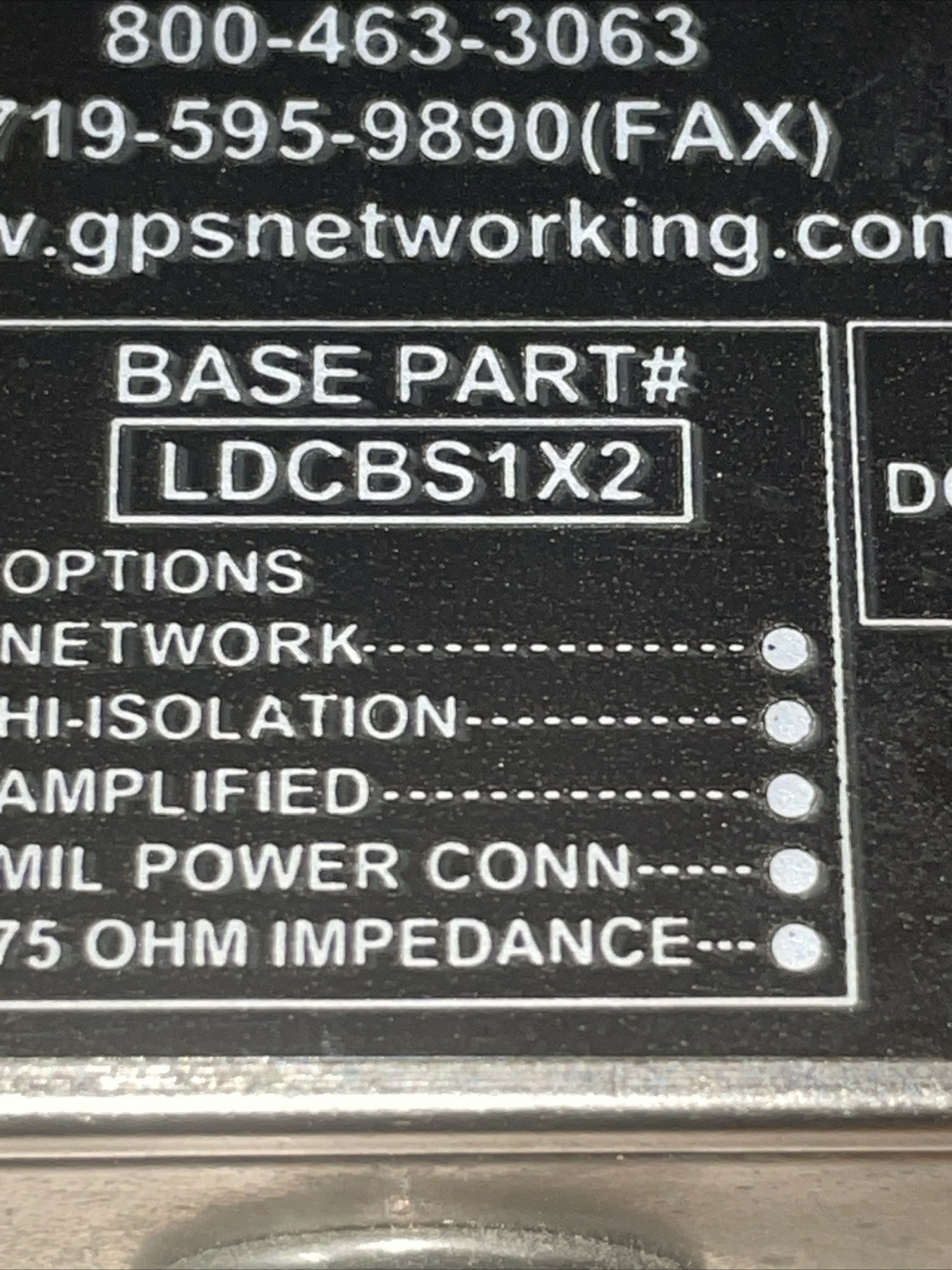 GPS LDCBS1X2 & LA20 Networking La20 Power Supply And Gps Antenna With Adapters