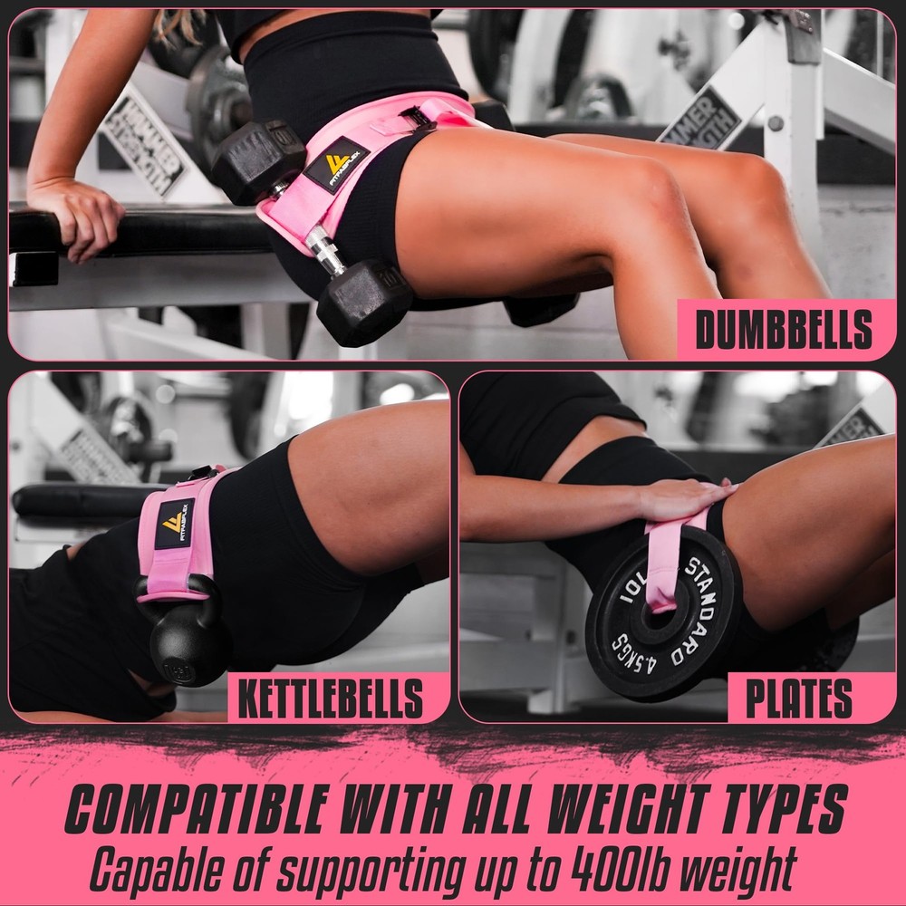 Exercise Hip Thrust Belt Weights Glute Workout Booty Builder Adjustable