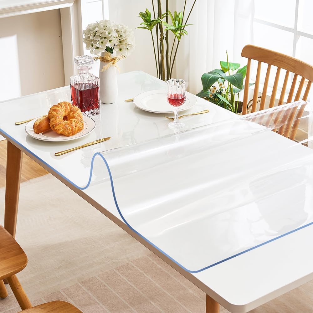 44x70 Inch Clear Plastic Dining Table Protector Transparent 44"x70",
