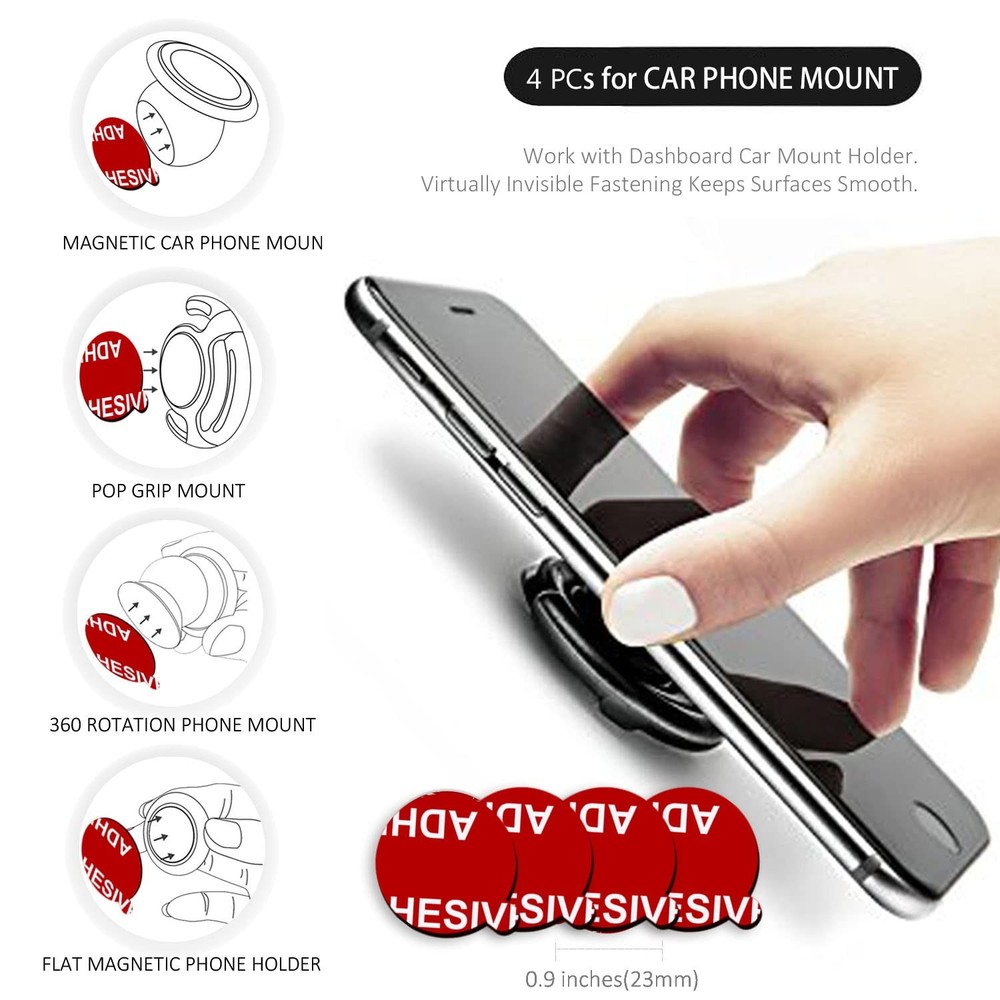 PKYAA 8 Pack Sticky Adhesive Compatible with Socket Base, Small, Style a