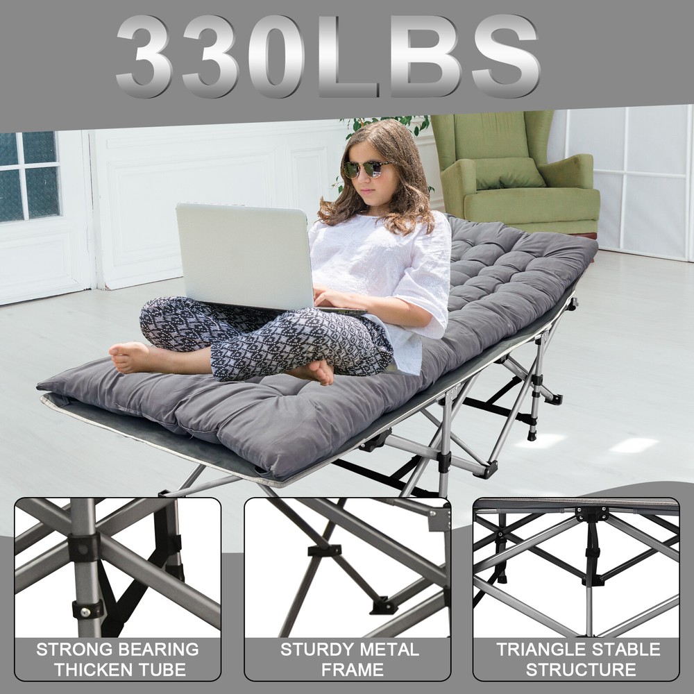 Pro Series Collapsible Camping Cots - Heavyweight Support for Backpacking/Guest