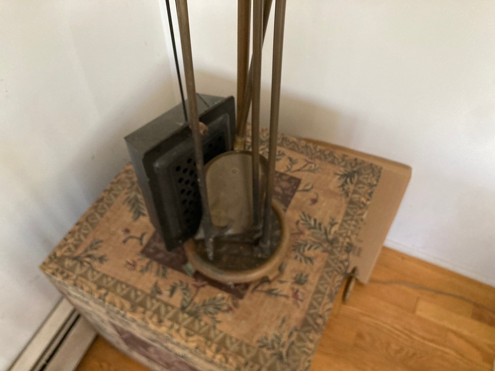 Vintage Brass Fireplace Tools 27 Inch