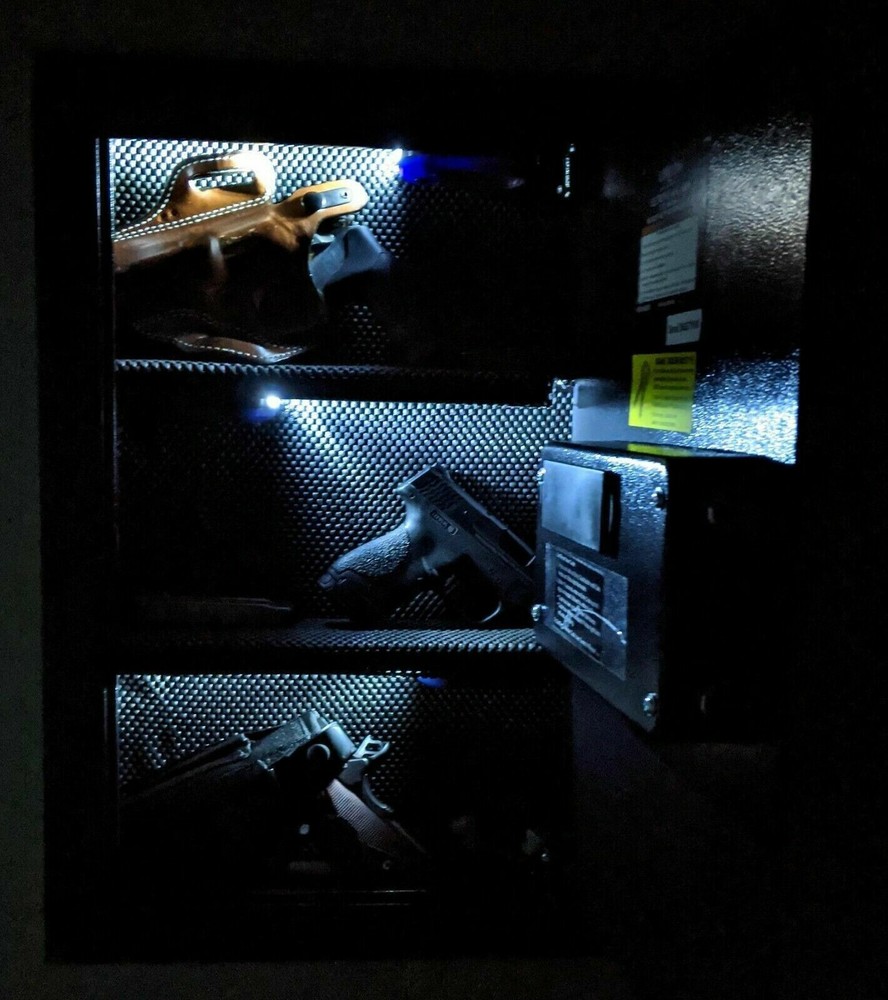 Safe Digital Wall Mounted Gun Security System Dual Lock Box Home Safe Security