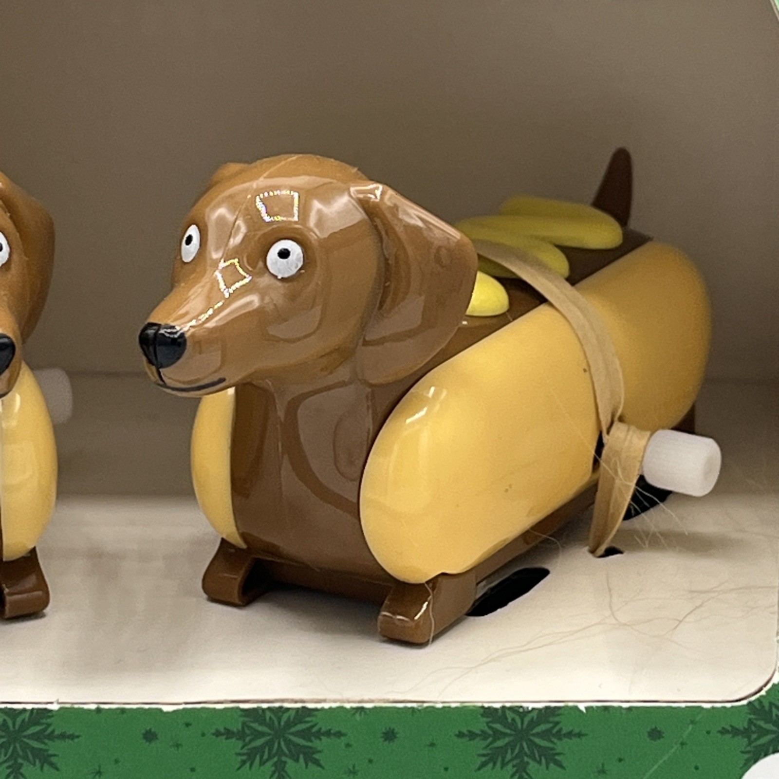 Festive Voice Racing Dogs Wind Up Toy Dachshund Hot Dog Novelty Gag Gift 2 Count