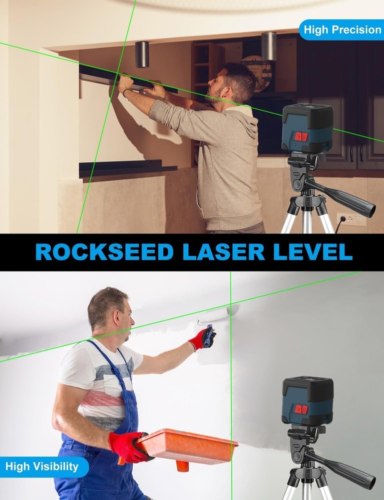 Self-Leveling Green Laser Level with 360° Rotatable Tripod for Accurate Projects