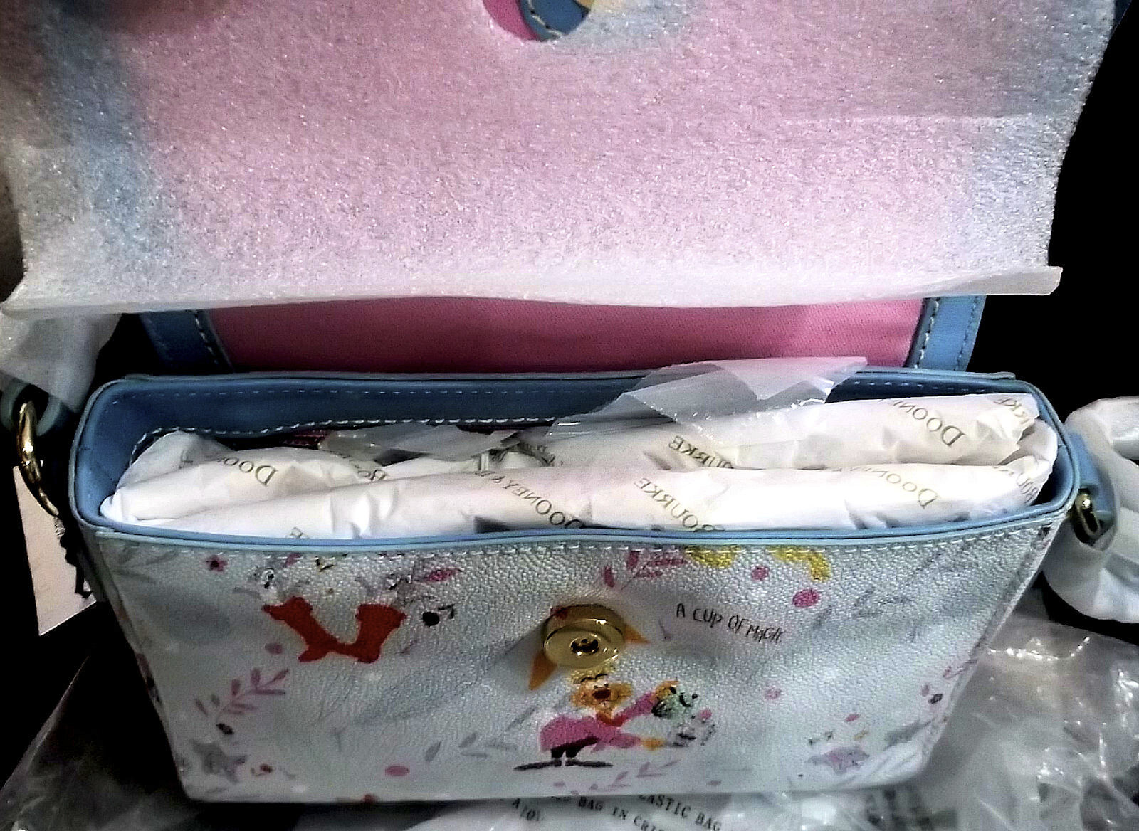 New Disney Dooney & Bourke Rabbits Crossbody Bag March Hare & White Rabbit