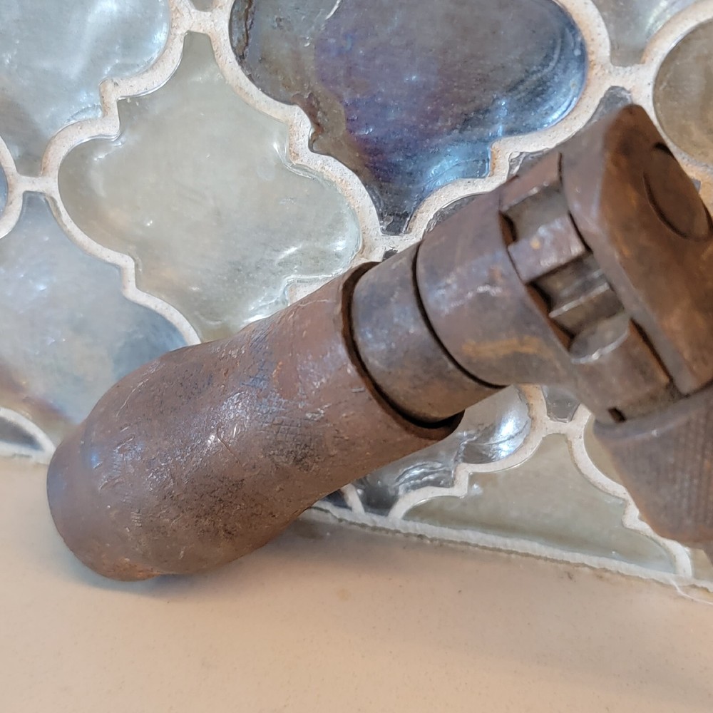 Antique 1920s Hand Drill Primitive Kitchen Tools Decorating