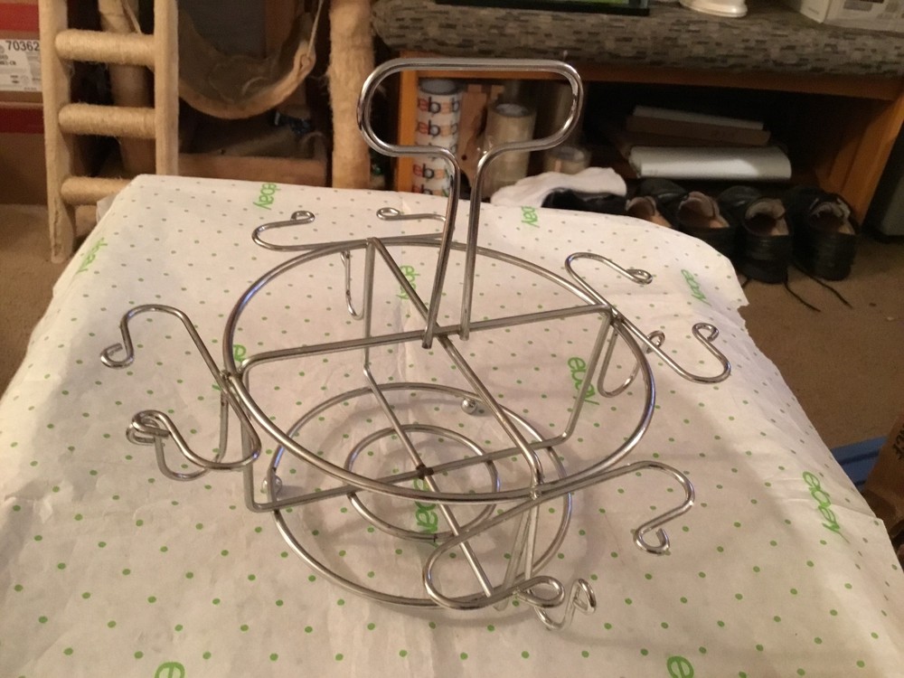 Chrome condiment table holder of some kind