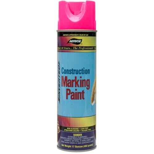 Aervoe 249 Construction Marking Paint, Flourescent Pink