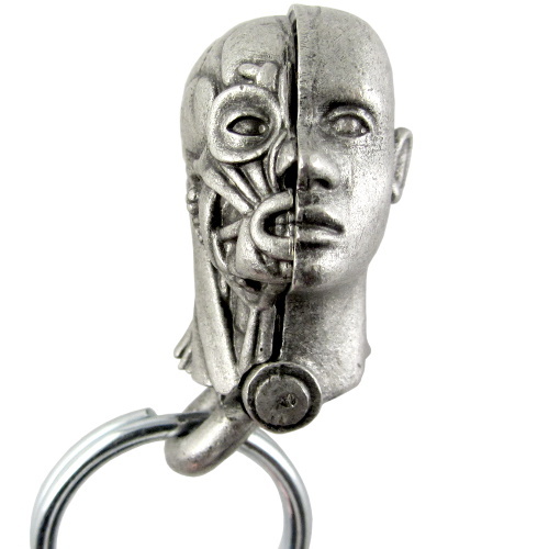 Anatomical Human Head Keychain - Medical Anatomy, Biology, Neurology