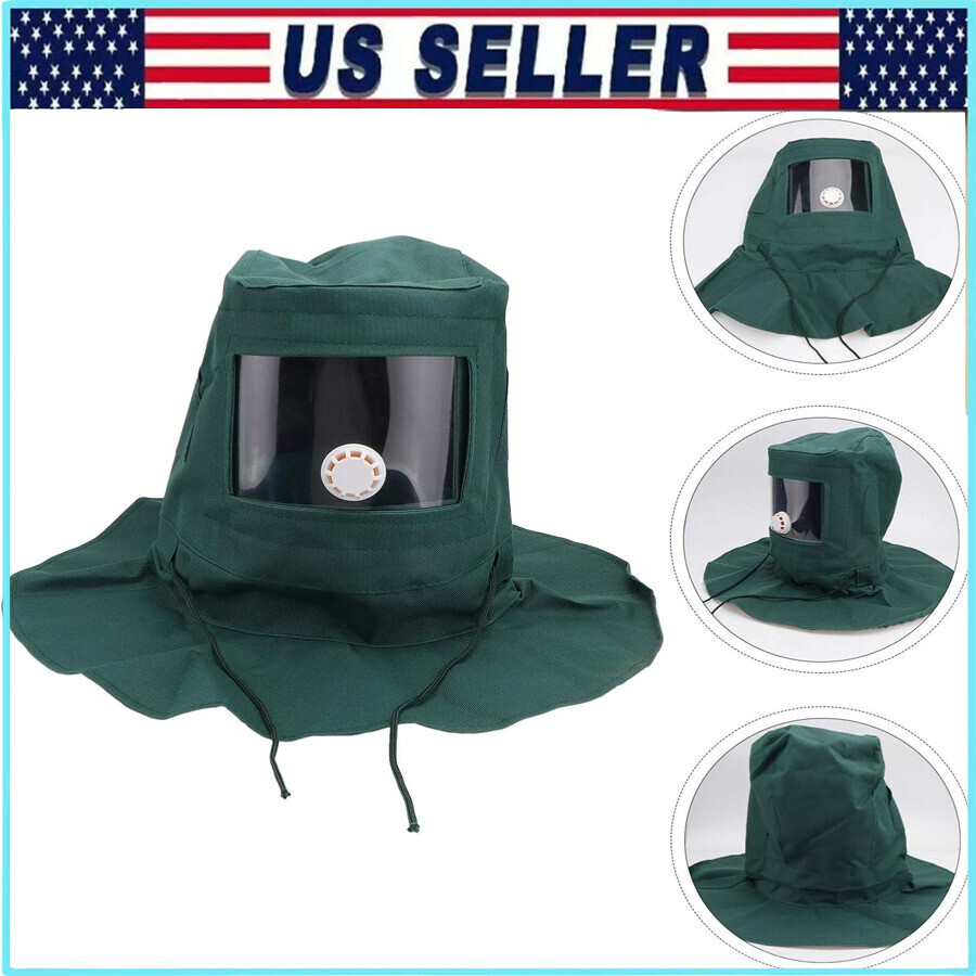 Sand Blasting Hood Cap Anti Wind / Sandblaster Tools Dust Protective Face Shield
