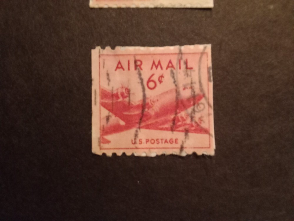 RARE RED AIR MAIL 6 CENT STAMP