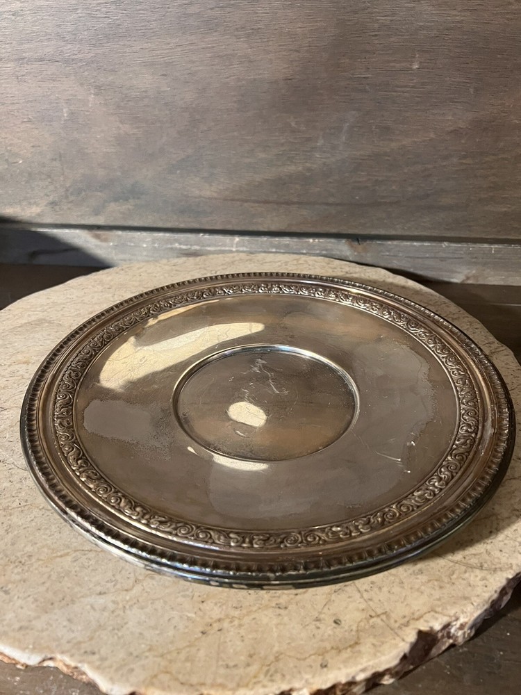 Vintage Reed and Barton 10.25" Silver PLATTER #1201 SERVING PLATTER