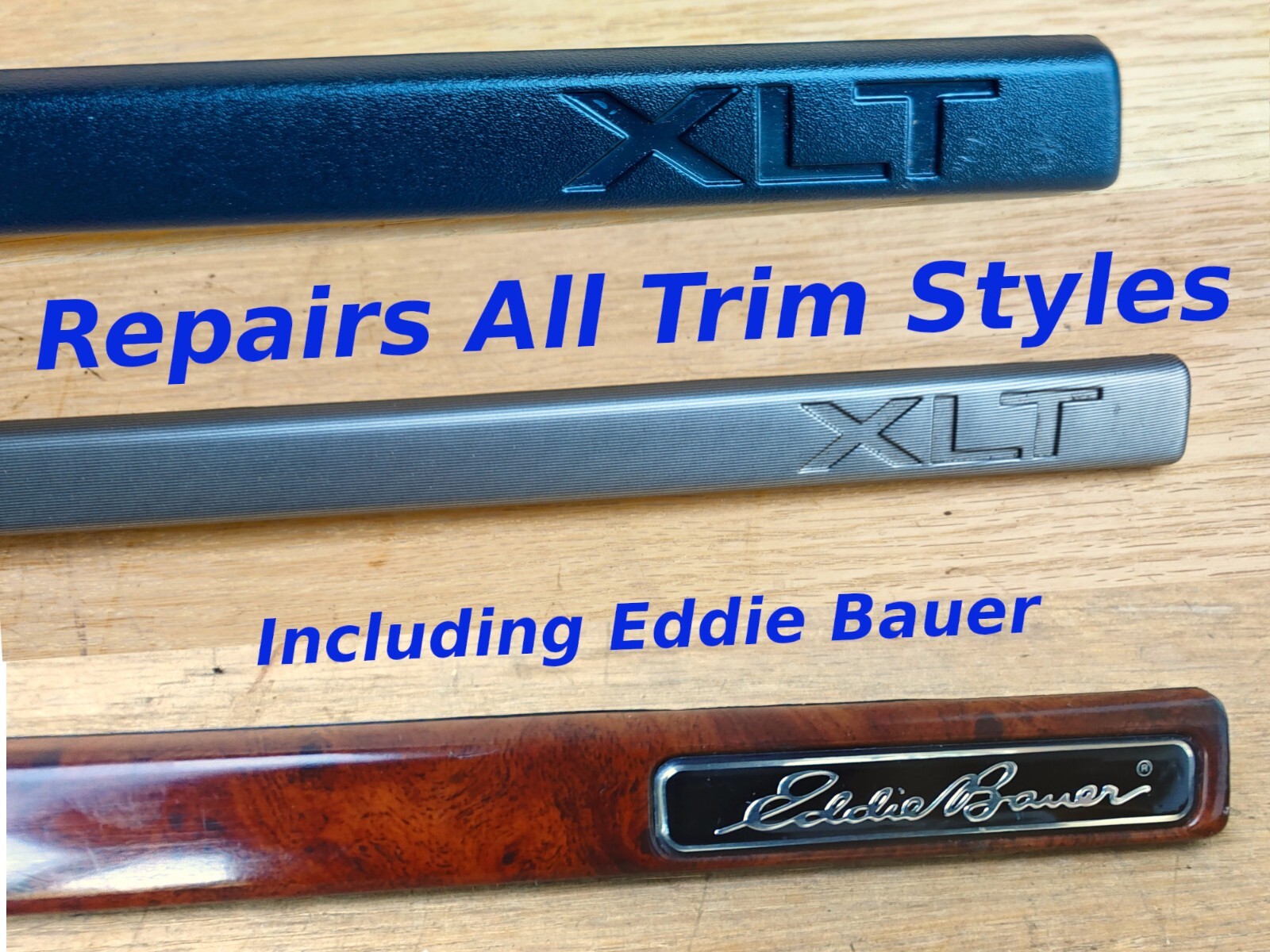 92-96 Dash Trim Strip Repair Kit Ford F150 F250 F350 Bronco -Fixes Broken Posts