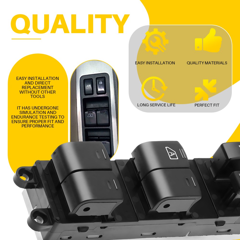 Master Power Window Control Switch Front Left Side For 2007-2019 Nissan Frontier