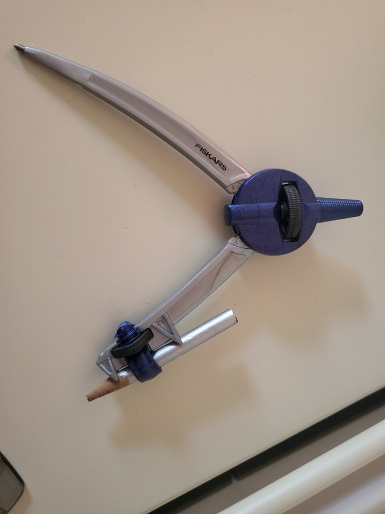 Fiskars Protractor Compass Set Used Preowned 2000s School Set