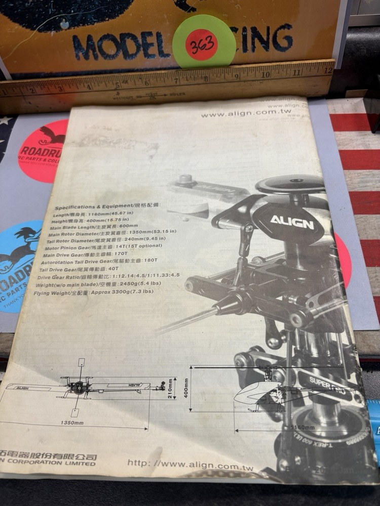 ALIGN TREX-600 ESP / EP-HELICOPTER INSTRUCTION MANUAL