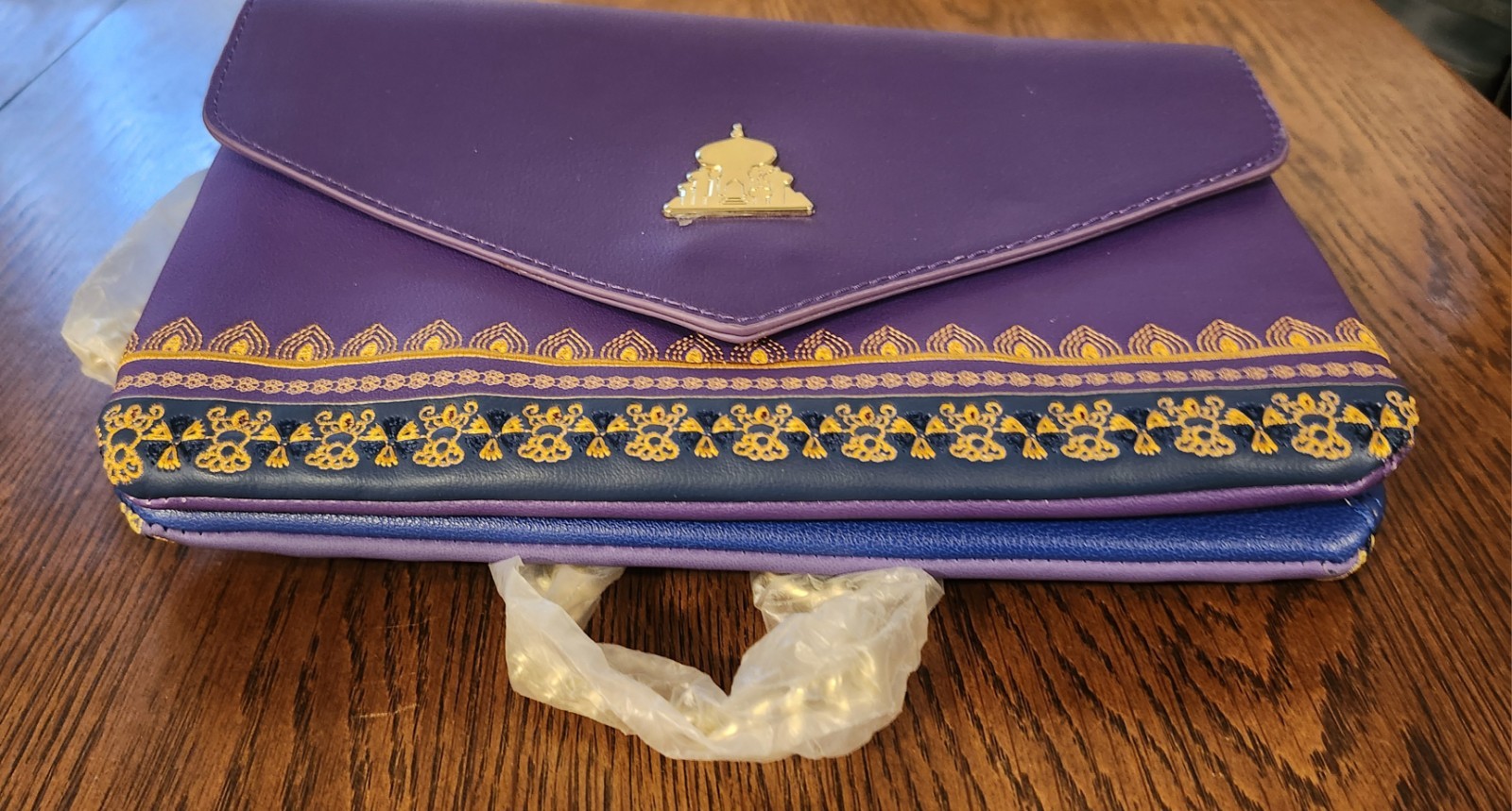 New Loungefly Disney Aladdin Double Sided Crossbody Bag Lamp Agrabah Blue Purple