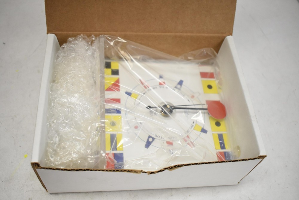 Tide Timer Nautical Flag Tide Clock Table Shelf Quartz 6in Plastic Multicolor