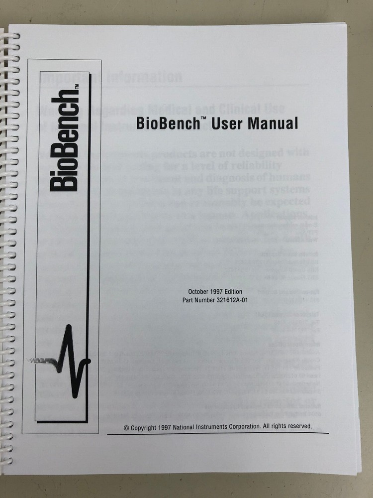 NI National Instruments BioBench User Manual