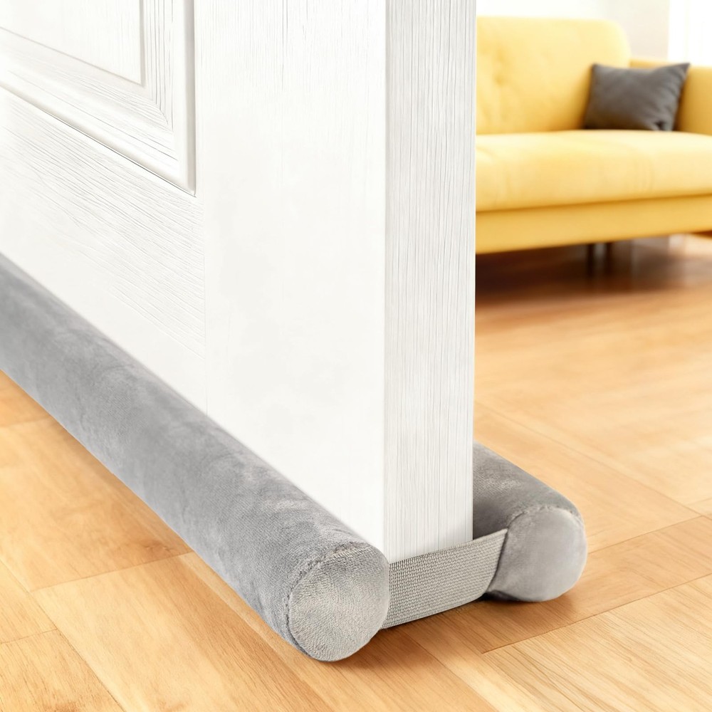 Adjustable Under Door Draft Stopper 30"-36"Double Side Block Design Windproof