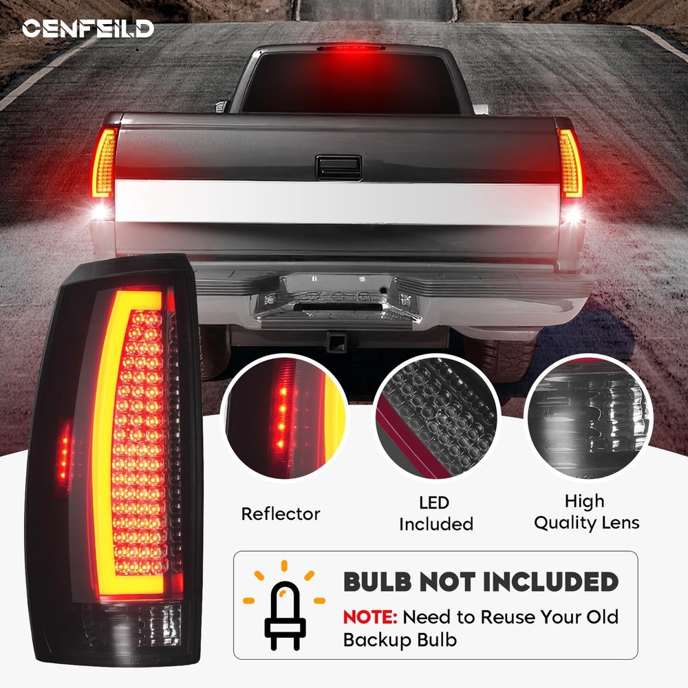 Cenfeild Tail Lights Assembly [LED Kit] Compatible with Chevy Avalanche 2007-...