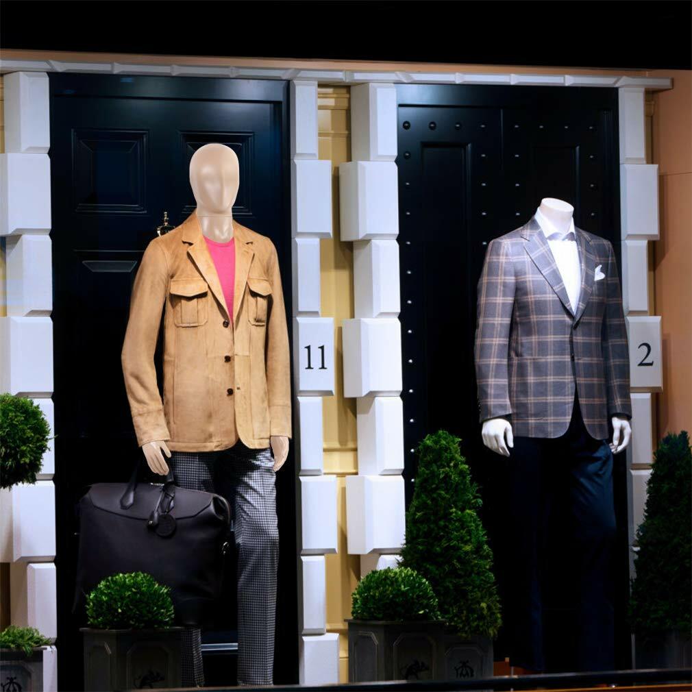 Male Full Body Realistic Mannequin Display Head Turns Dress Form With Base 73in