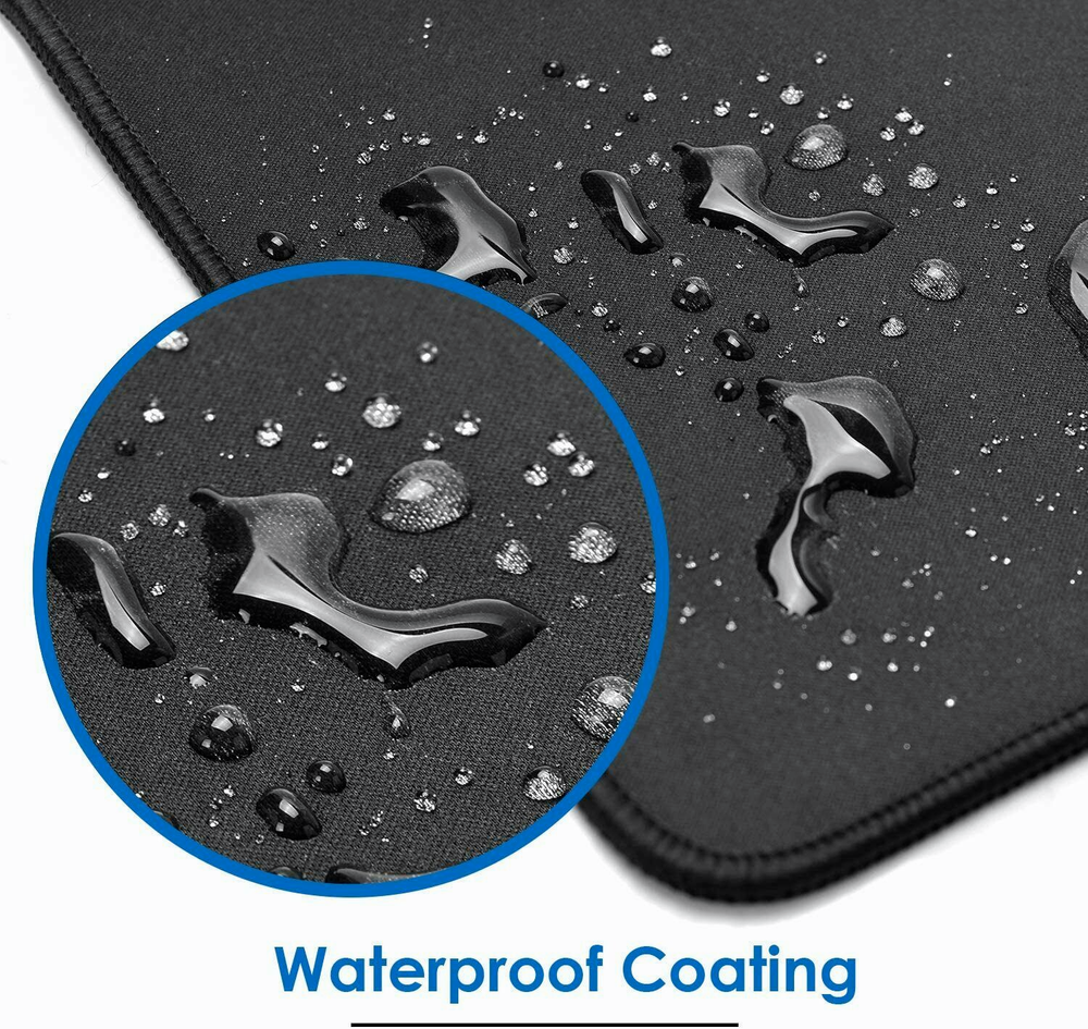 Non-Slip Mouse Pad Stitched Edge PC Laptop For Computer PC Gaming Rubber Base