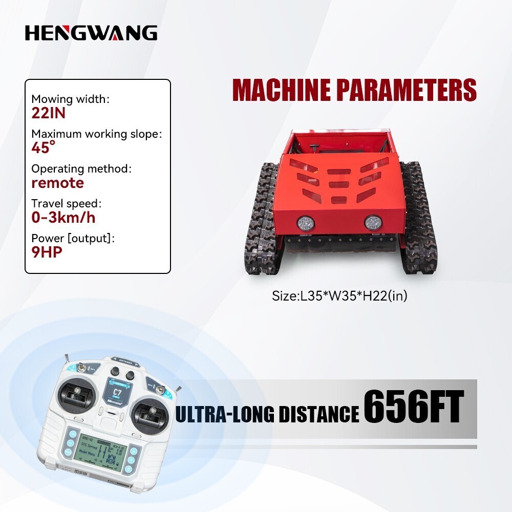 Cordless Petrol Remote Control Lawn Mower All Terrain Adjustable Mowing Height