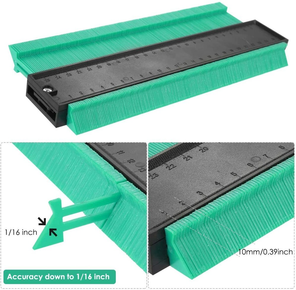 Contour Gauge 10" Plastic Profile Duplicator Precisely Irregular Shape BLUE