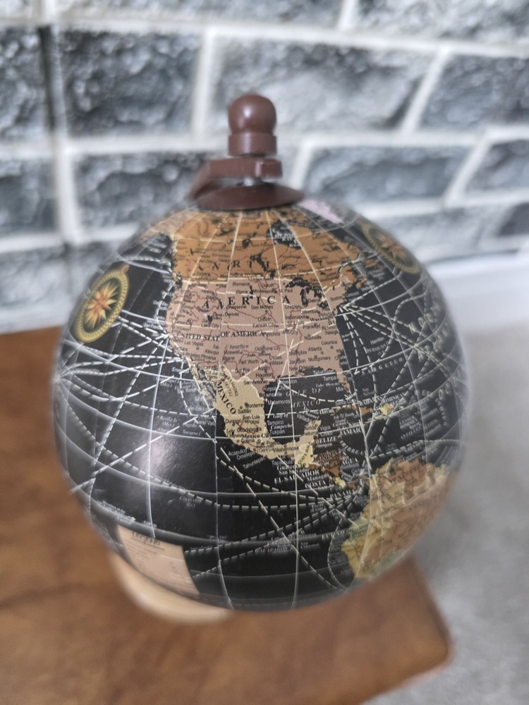 Vintage Black/Brown Mini Globe