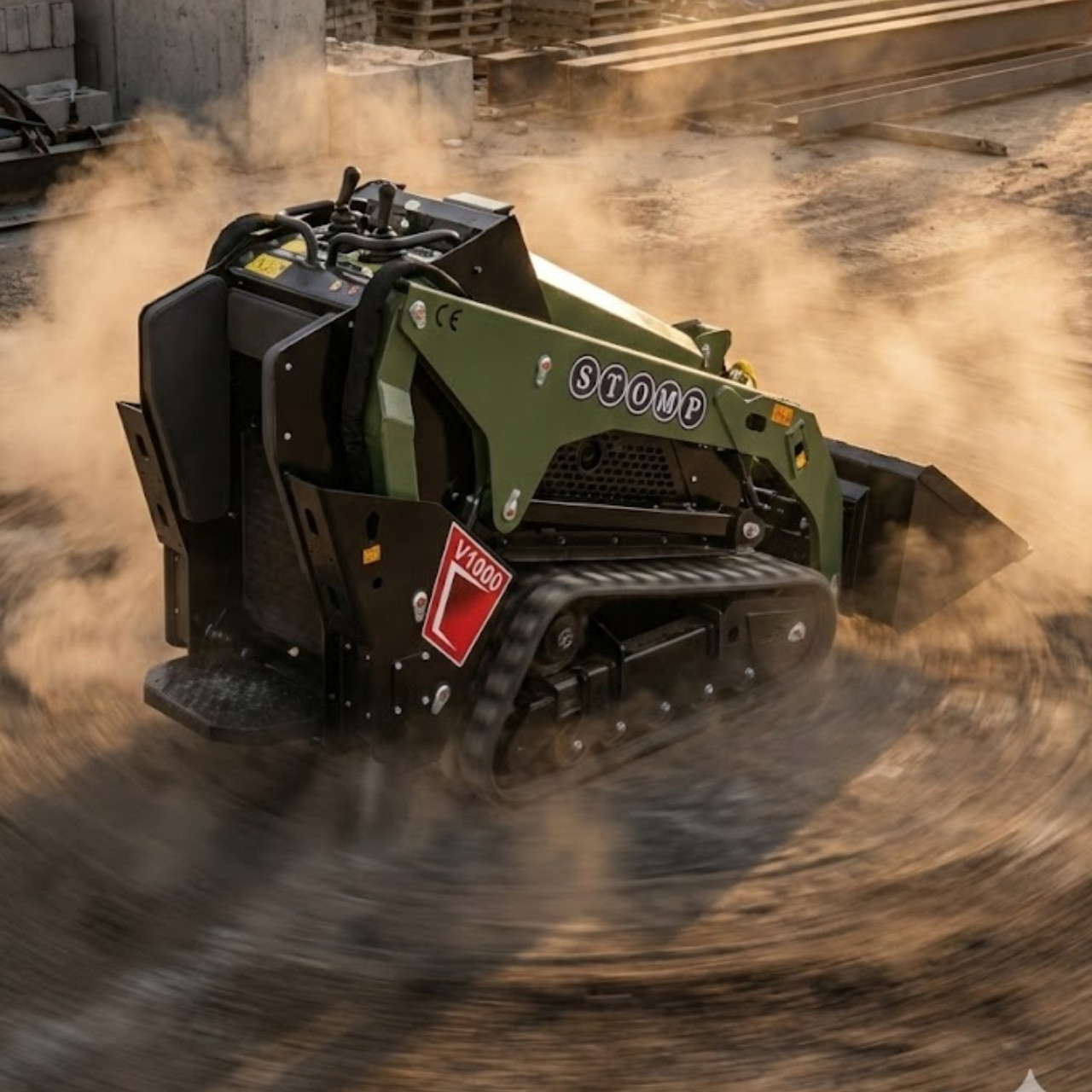 TYPHON Stomp V1000 Kubota D1105 Diesel 24.4hp Skid Steer Hydraulics Full Control