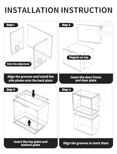 Acrylic 2-Pack DVD Storage Box, Stackable DVD Case Holder Organizer With