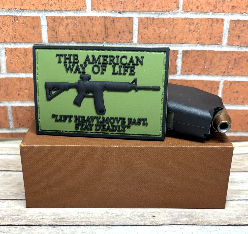 Assault Rifle PVC Patch - Tactical Sniper Patch - AR15 American Morale Patch