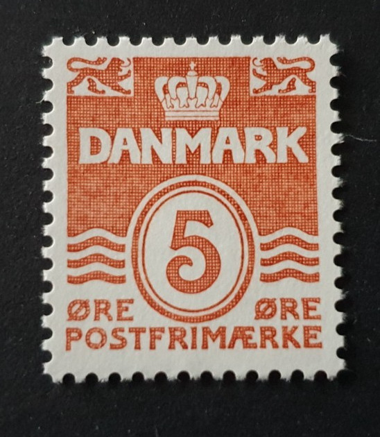 1989 DENMARK DANMARK DEFINITIVE 5 ORE VF MNH
