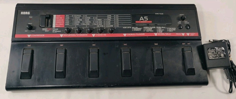 Korg A5 Bass Performance Signal Processor Multi Effect Guitar Pedal Read Descrip