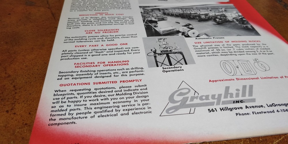 1950's Grayhill ~ Catalog M-202 ~ Miniature Electronic Components