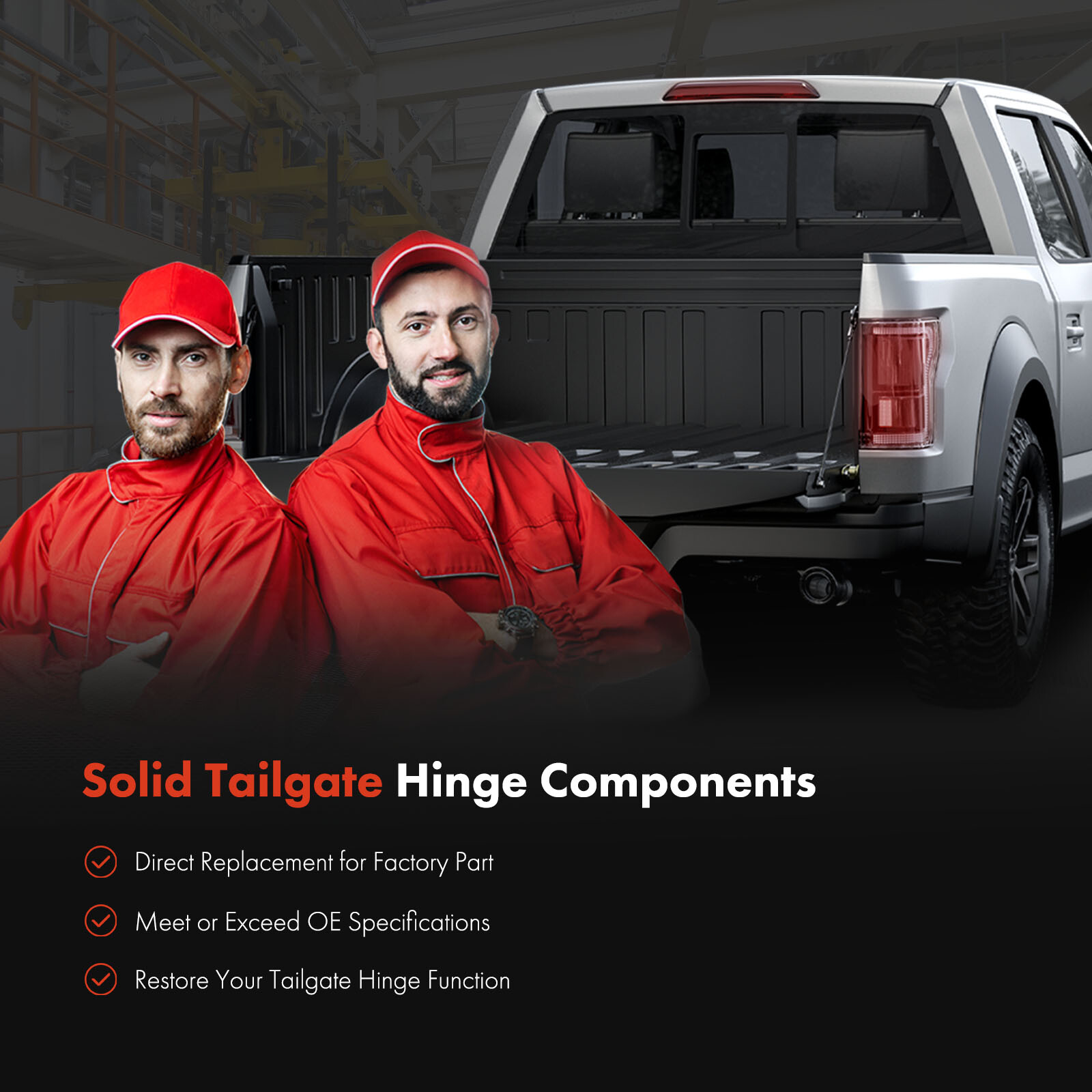 4x LH&RH Tailgate Hinge Insert Kit for Chevy Silverado GMC Sierra 1500 1999-2006