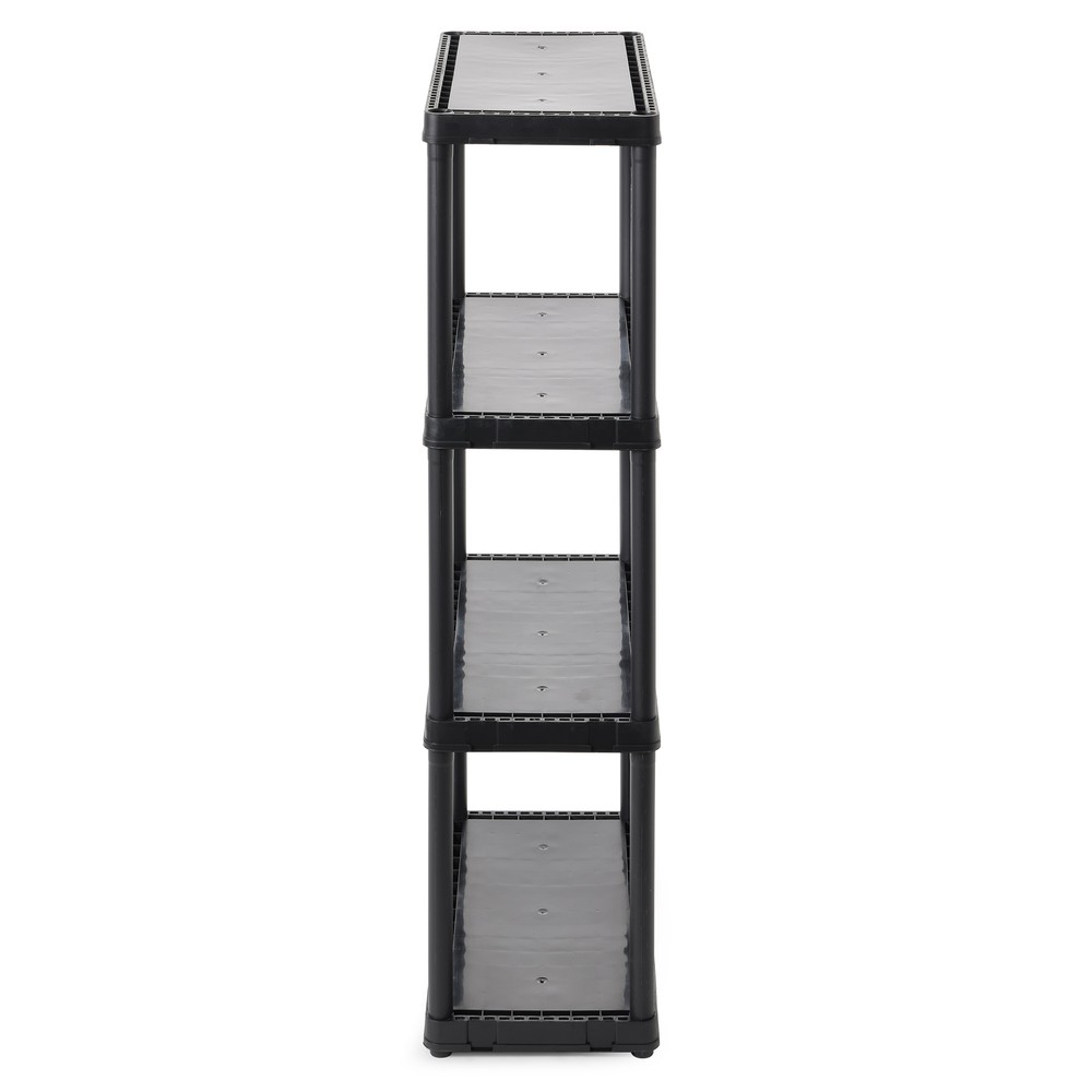 Gracious Living 4 Shelf Fixed Height Solid Organizing Storage Unit, (3 Pack)