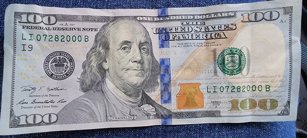 Birthdate 100 Bill Dollar Bill 07282000